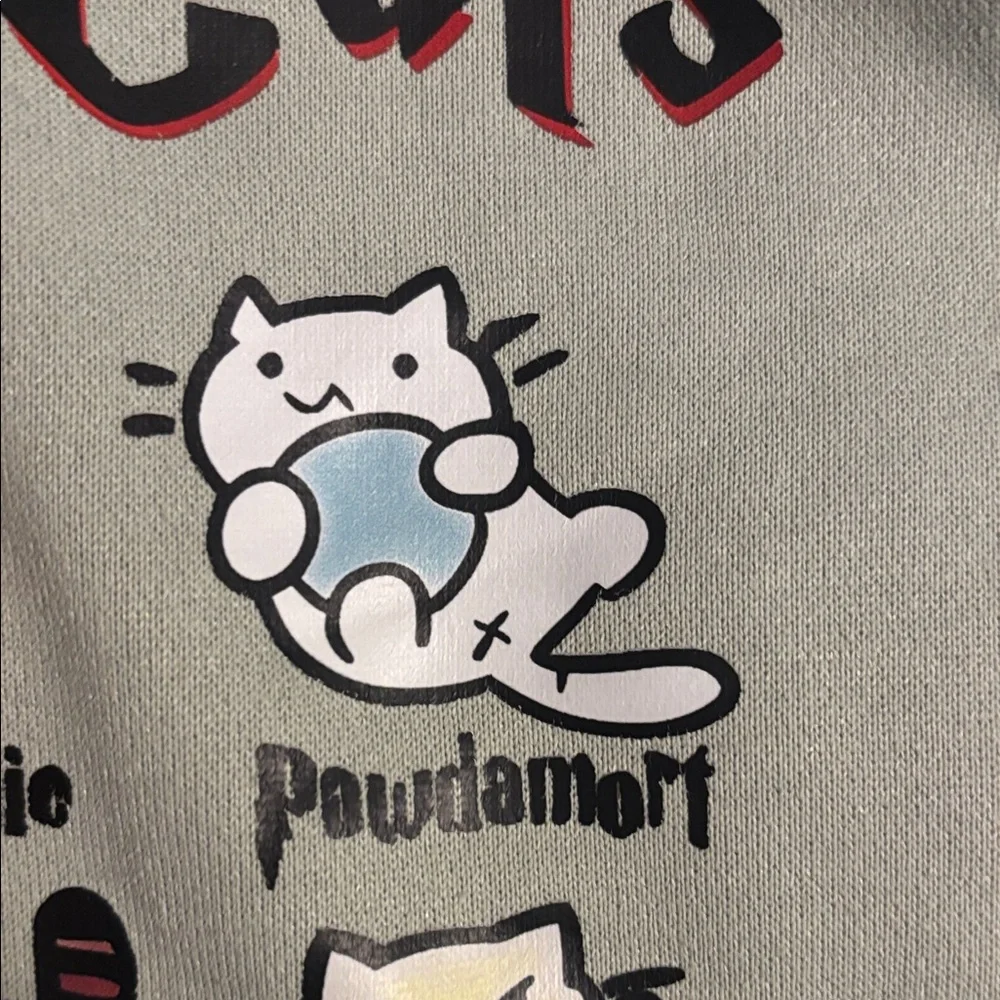 Potter Cats Feline Sweatshirt - Light Gray